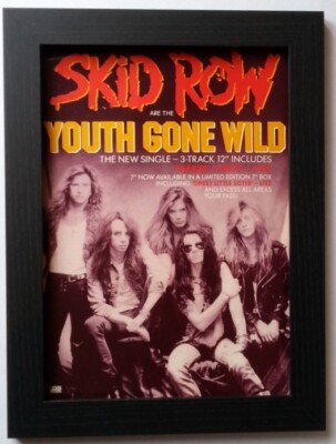 SKID ROW*Youth Gone Wild*1989*ORIGINAL*A4*ADVERT*QUALITY*FRAMED*FAST WORLD SHIP