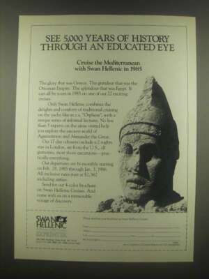 1985 P&O Swan Hellenic Cruise Ad - 5,000 Years of History