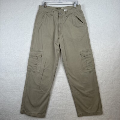 Levi's Silver Tab Khakis Men 34x31.5 Beige Cotton Cargo Pants  Silvertab