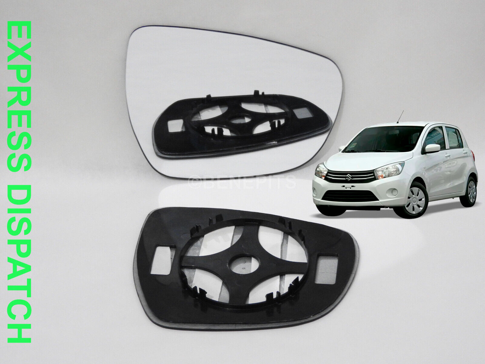 For SUZUKI CELERIO 20142018 Wing Mirror Glass FLAT Right Side + Plate