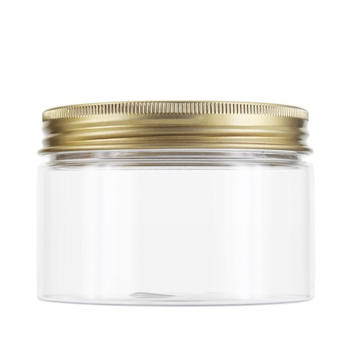 Empty PET Plastic Jars - Clear Jars and GOLD Metal Screw Caps Lids 50ml-500ml - Picture 15 of 18