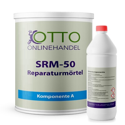 SRM-50-7016  Epoxidharzmörtel 2K Reparaturmörtel Mörtel Fugenmörtel  Anthrazit