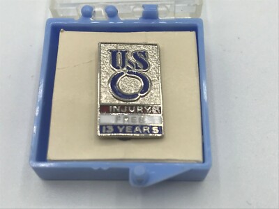 Lapel Pin US 13 Injury Free Years Employee Service Award Vintage Unsure HELP