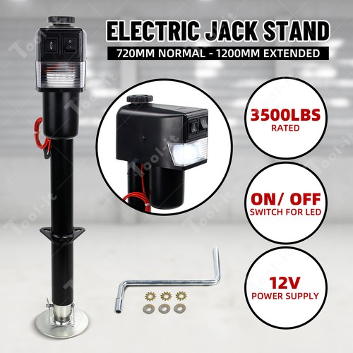 HEAVY DUTY MOTORISED 12V ELECTRIC CARAVAN JACK TRAILER JOCKEY STAND