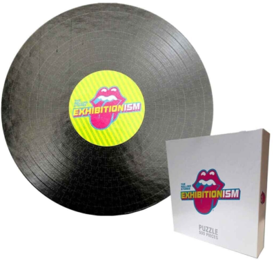 Rolling Stones PUZZLE Exhibitionism Record Shaped 500 piece jigsaw