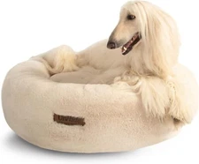 UnHide Floof Pet Bed - Large (35" X 12") - Extra Soft Dog Bed - Faux Fur Cover