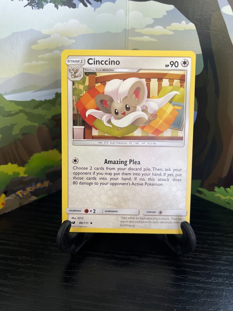 SHIPS SAME DAY Pokemon Card NM Cinccino 86/111 Stage 1 Normal Type 2017  Uncommon