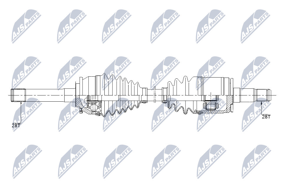 Driveshaft Front Axle Left NPW-MS-059 NTY for MITSUBISHI - Image 3