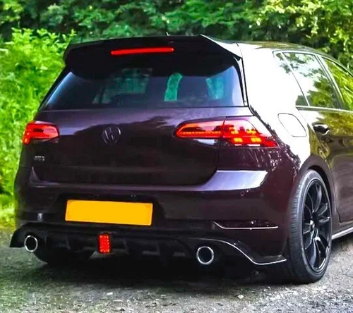 VW Golf MK7.5 GTI GTD TSI TDI TCR Style Rear Valance Diffuser Spoiler Body Kit - Picture 3 of 10
