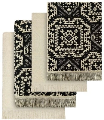 Olivia Rocco 4 Piece Towel Set Luxury Moroccan Towels Range 100% Cotton 500GSM