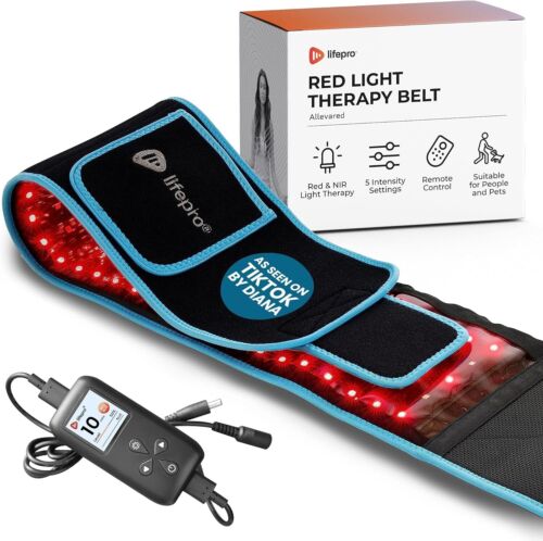 Lifepro AllevaRed Red Light Therapy Cloth Wrap Belt, Black - Picture 12 of 14