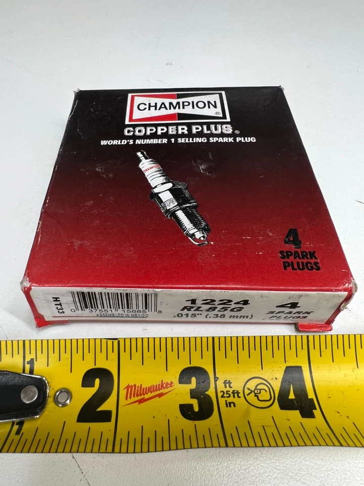 Paquete de 4) Bujías industriales Champion 1224 de cobre más RL85G 2N-0553,38 mm Foto 2 de 2