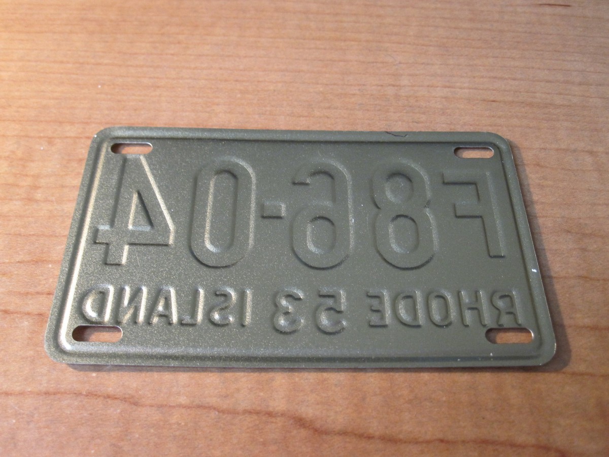 Vintage 1988 Post Cereal Wheaties Mini Bike State Metal License Plate Sign Tag e