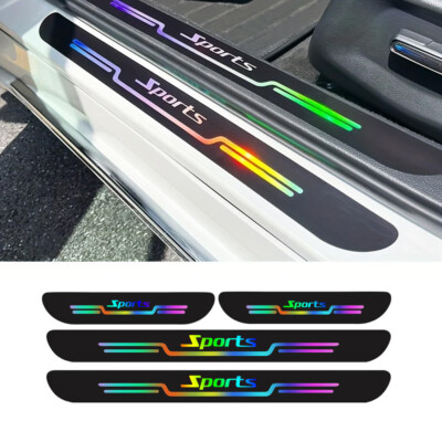 4PCS Car Door Sill Scuff Anti-Scratch Stickers Threshold Bumper Protector Strips