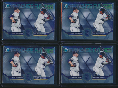 Lot (4) RYAN WEATHERS/XAVIER EDWARDS 2018 Bowman Chrome Draft Franchise Futures