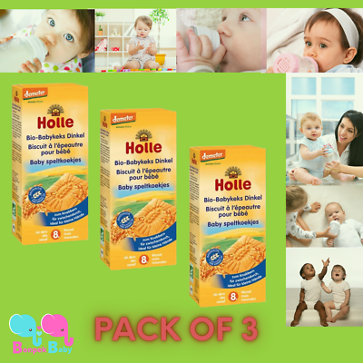 x Holle Organic Baby Spelt-Biscuit with No Added Sugars No