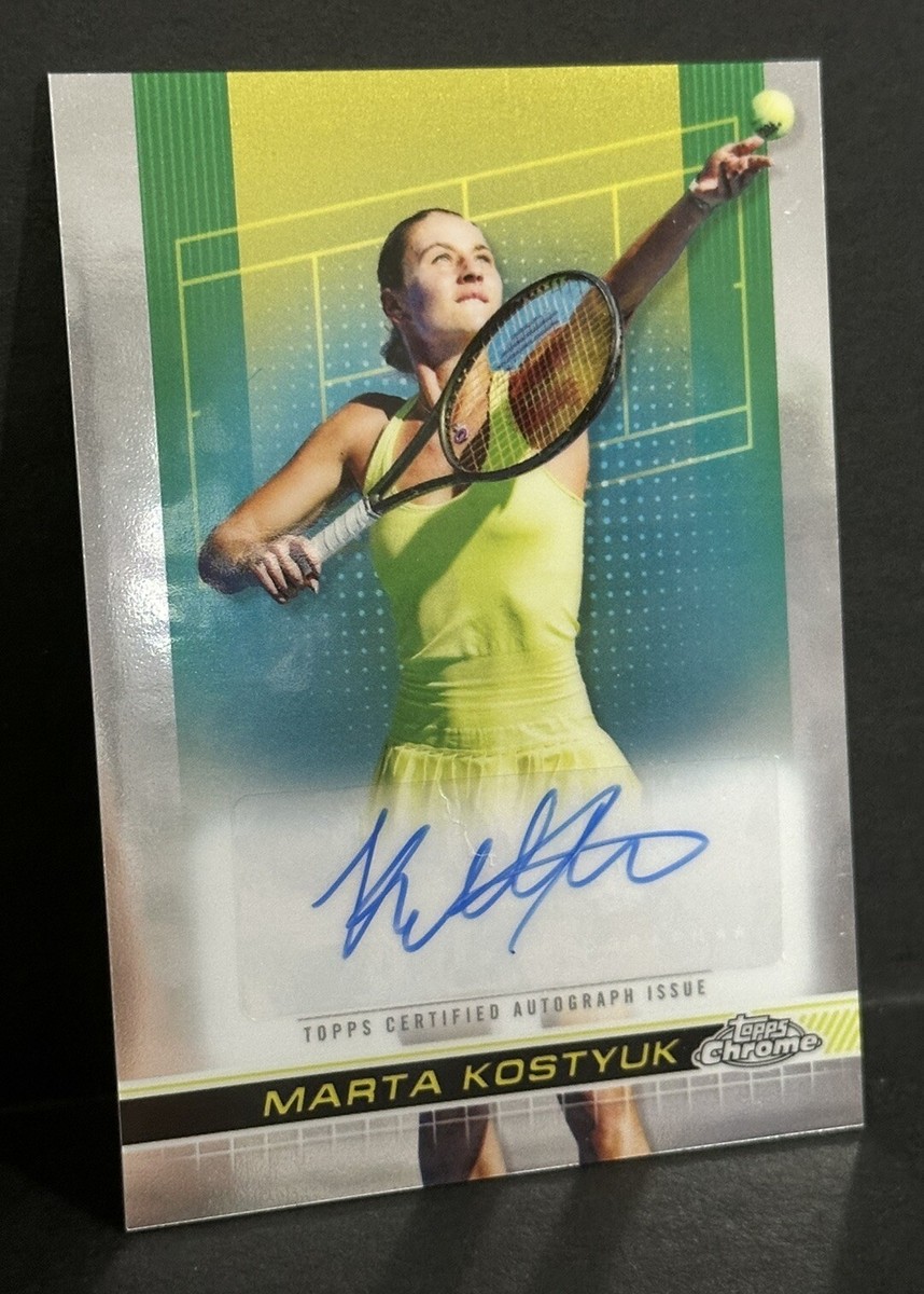 2024 Topps Chrome Tennis Marta Kostyuk Base Auto | eBay