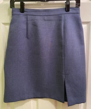 Boutique EUROPA by Newport News Blue Skirt Side Slit Lined Size 10