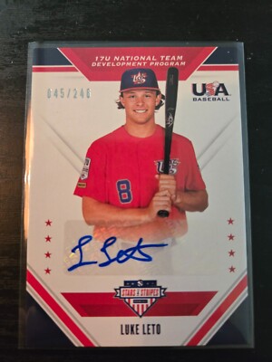 2020 Panini USA Baseball Stars & Stripes  /246 Luke Leto #17U-LL Auto Autograph