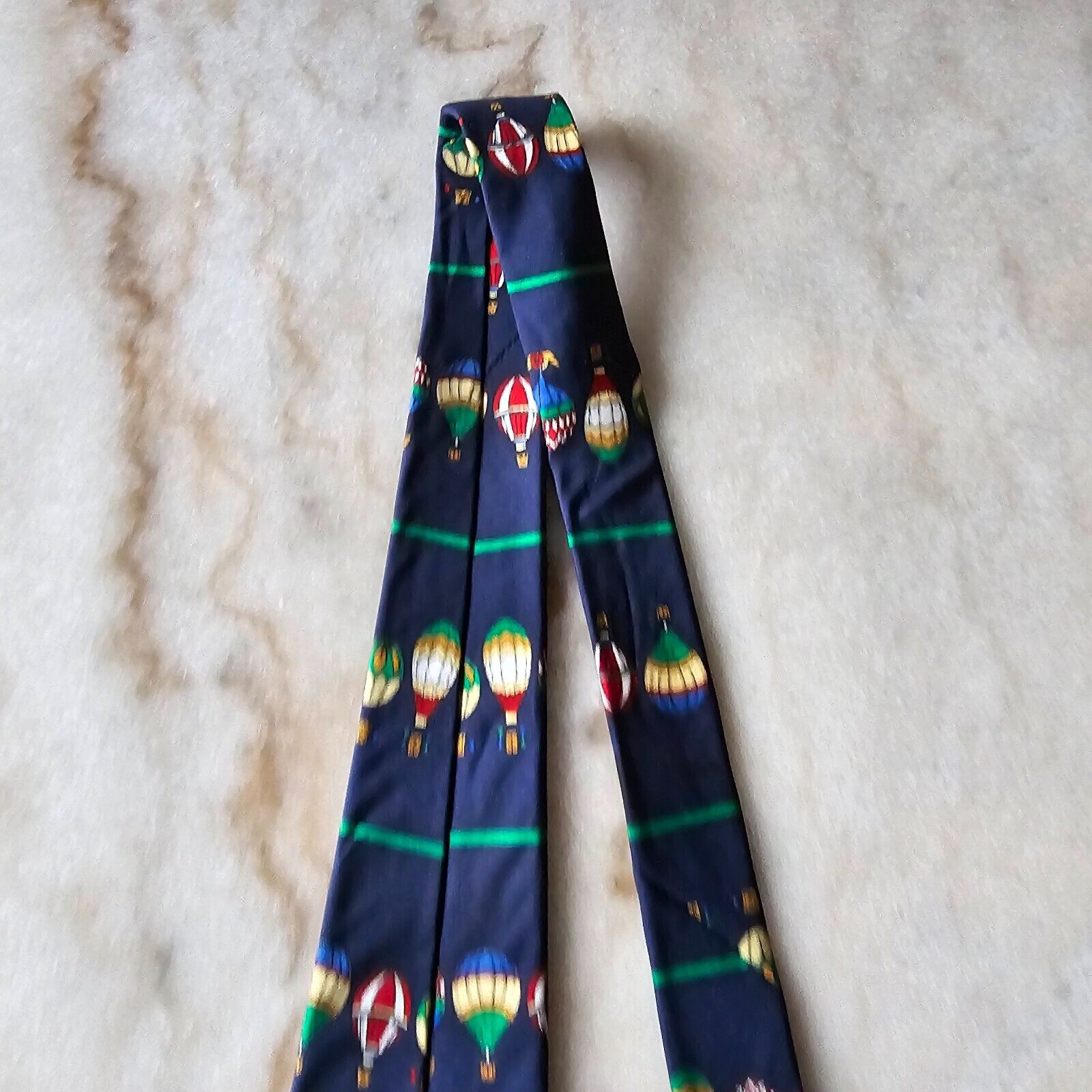 Hilditch Key Tie Blue Striped Hot Air Balloons Me… - image 9