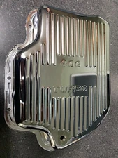 Turbo 400 Chrome Steel Transmission Pan Extra 1.5 Qts Fluid