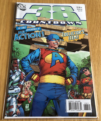 COUNDOWN #38 AUGUST 2007 DC COMIC,THE FIRST APPEARANCE OF MR ACTION! & BAGGED