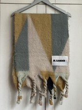 JIL SANDER mohair wool multicolor scarf made in Spain JPPP902005 WP199511