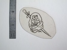 vtg 1960s Tattoo Flash acetate stencil Reaper and Sword signed SK3