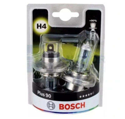 H4 12V 60/55W PLUS 90 Glühbirne Halogen bis zu 90% mehr Licht BOSCH 1987301422