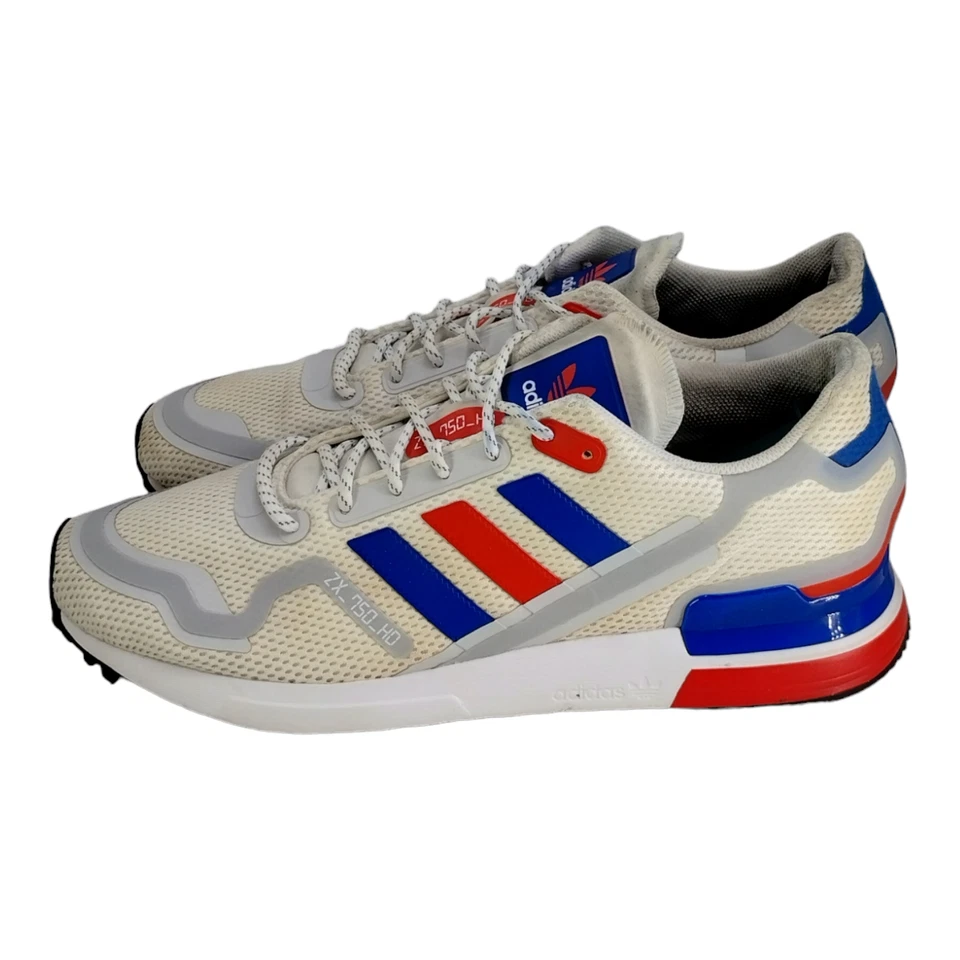Adidas Originals ZX 750 Low Cut Sneakers RFx746 Red White Blue Tricolor Mens 14 - Image 3 of 4