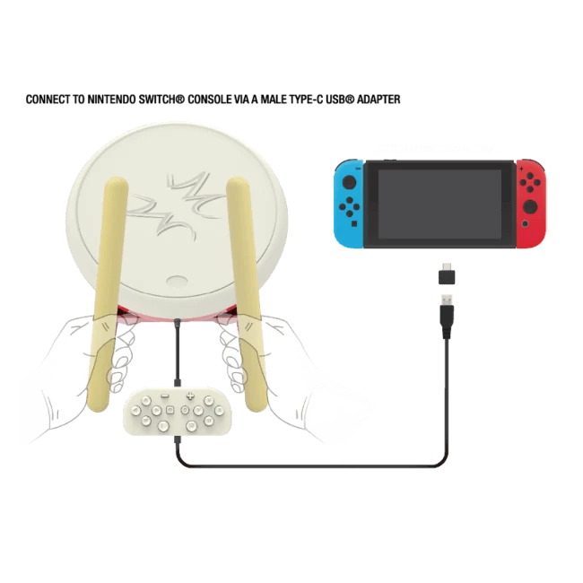 KMD TK Drum Controller for Taiko no Tatsujin: Drum 'n' Fun! Nintendo Switch - Image 3 of 4