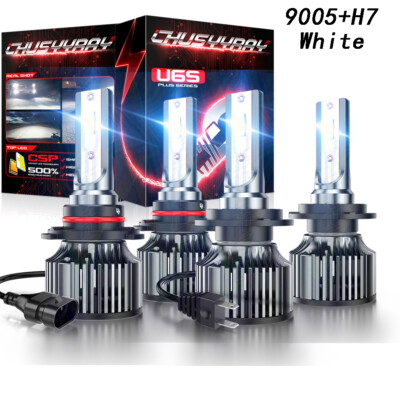 For Jaguar S-Type 2000-2008 LED Headlight High Low Beam Combo 4x Bulbs SType