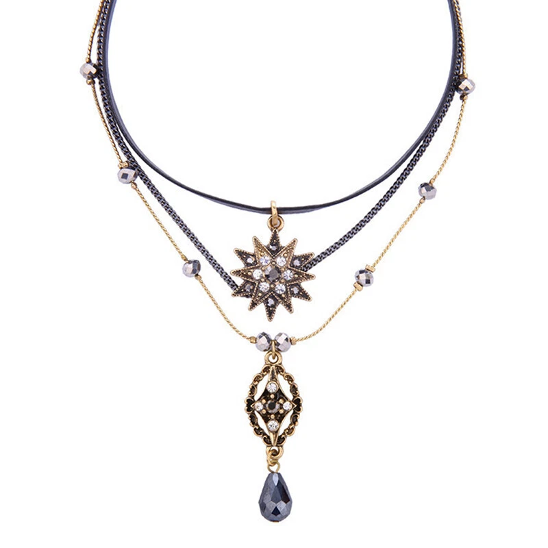 Vintage layered necklace deals