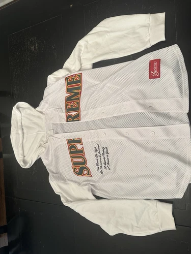 Maillot de baseball Supreme SS20 maille à capuche L/S taille Medium jamais porté, sans boîte