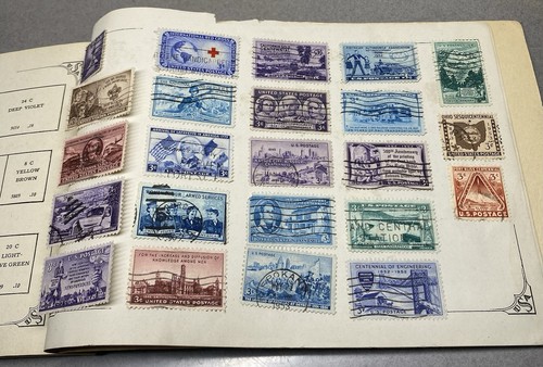 Album francobolli vintage Stati Uniti famosi americani illustrati 1944 ~ pochi francobolli - Foto 13 di 14