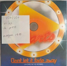 Darts Don't Let It Fade Away Vinyl Record 7" VG+/VG+ MAG134 1978