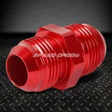 10AN AN-10 MALE STRAIGHT COUPLER ADAPTER FLARE RED GAS/OIL/H20 FINISH FITTING