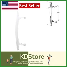 White Modern Diecast Sliding Patio Door Pull Handle