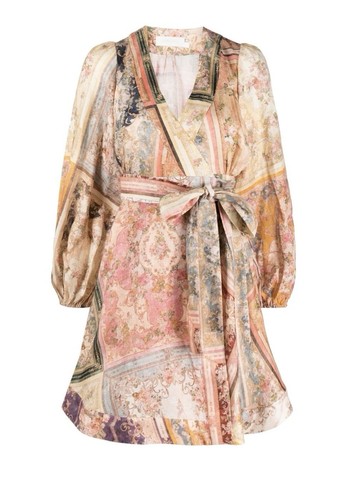 Zimmermann August Patch Floral Linen Wrap Mini Dress NWT US 10 /Zimmerman 3