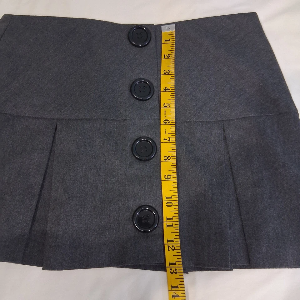 Minifalda Y2K Objetos Necesarios Gris Plisada Micro Escuela Niña Academia Talla S Foto 3 de 4