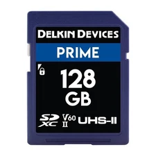 Delkin Devices Prime 128GB SDXC UHS-II Memory Card – 300MB/s Read, 250MB/s Write