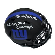 Bill Parcells Signed NY Giants Eclipse Mini Helmet W/SB Champs Beckett Witnessed