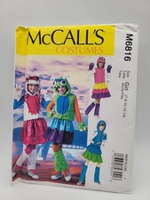 UNCUT McCall's 6816 Girls'/Girls' Plus SZ 7-14 Monster Costumes Sewing Pattern