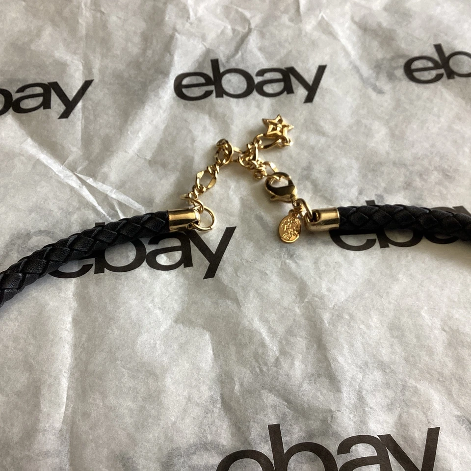 Kirks Folly Mystic Cord Interchangeable Magnetic Necklace Goldtone & Black - Image 3 of 4