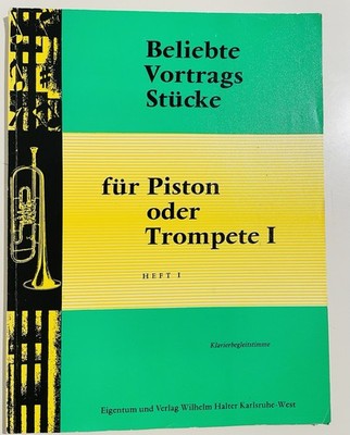Beliebte Vortragsstücke für Piston oder Trompete I Heft I Wilhelm Halter -k18