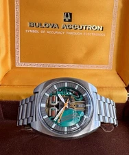 BULOVA ACCUTRON SPACEVIEW “T” MODEL WRISTWATCH CAL.214 C:1971’s-SERVICED
