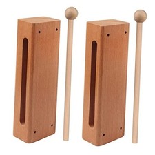 Solid Wood Rhythm Block, Set of 2, Solid Wood Rhythm Block Musical 2 Pack