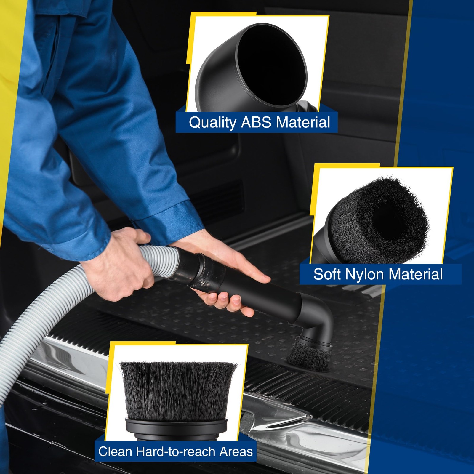 2 Pack 2 1/2'' Wet Dry Vacuum Dust Brush Attachment Compatible with Shop-Vac ...