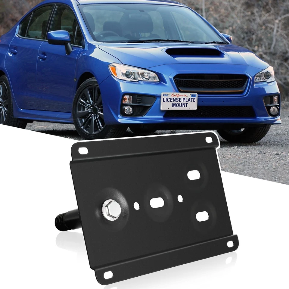 No-Drill Tow Hook License Plate Bracket for 2008-2014 Subaru WRX/STI Foto 2 de 4