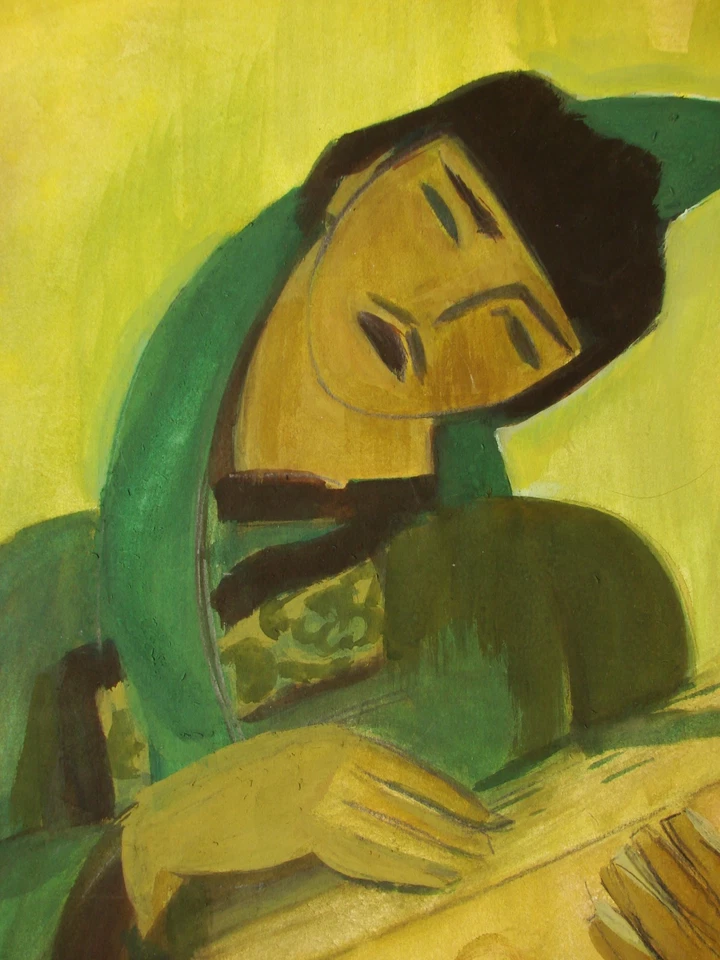 Ukrainian Soviet Painting historical portrait Ethnicities musician Bouchukism - Image 4 of 4